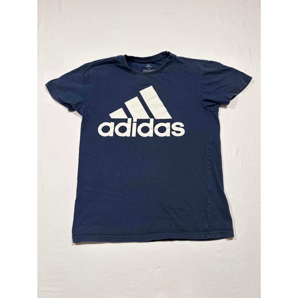 Adidas Golf Mens Graphic T-Shirt Navy Blue White Logo Short Sleeve Size S Small